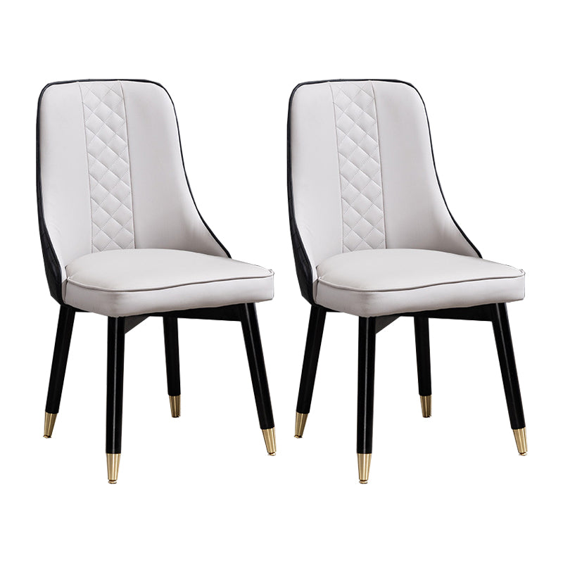 Juego de sillas de comedor de cocina escandinavas Silla Parsons de madera (juego de 2)
