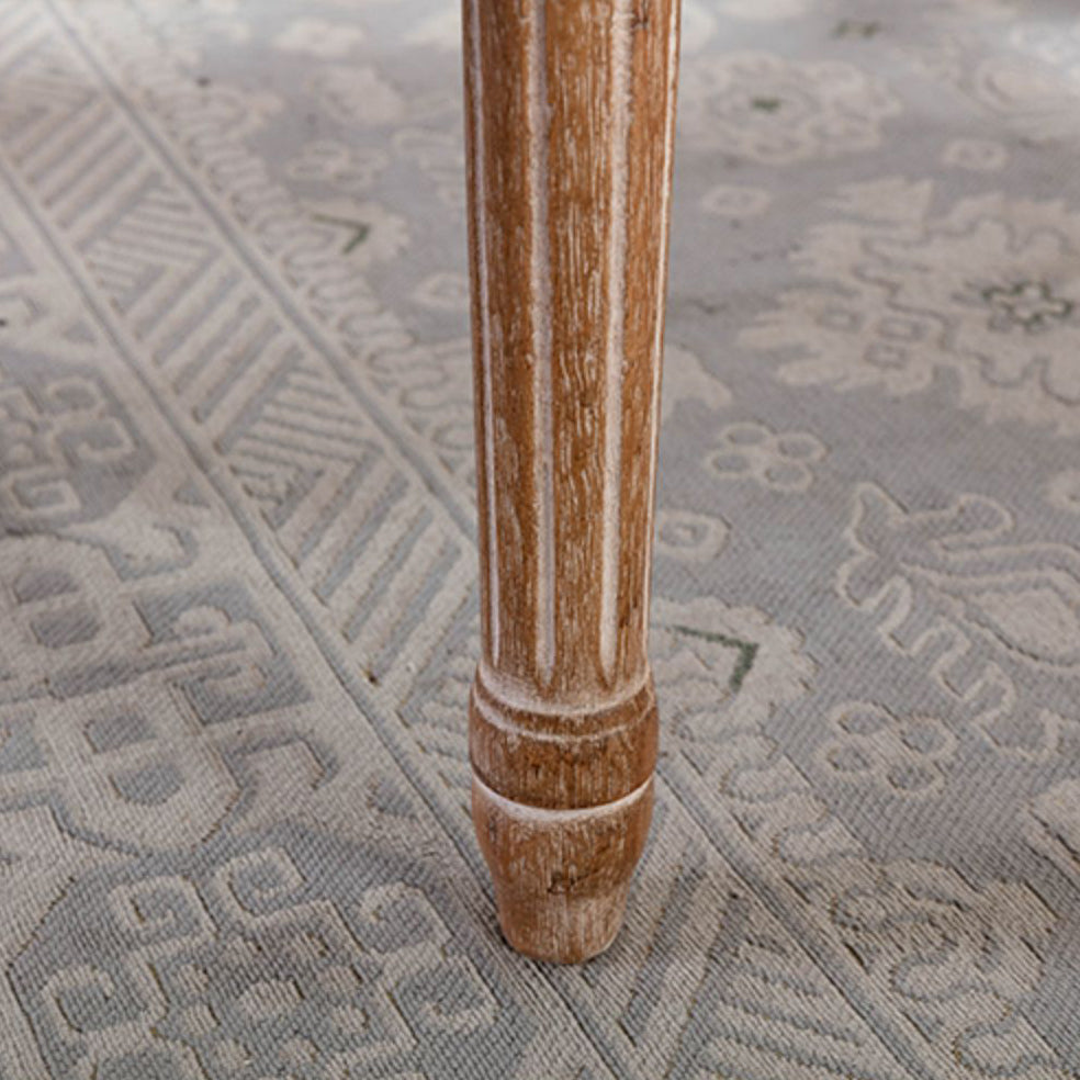 Sillas de madera de caucho estilo campestre, juego de sillones con respaldo abierto para comedor y cocina