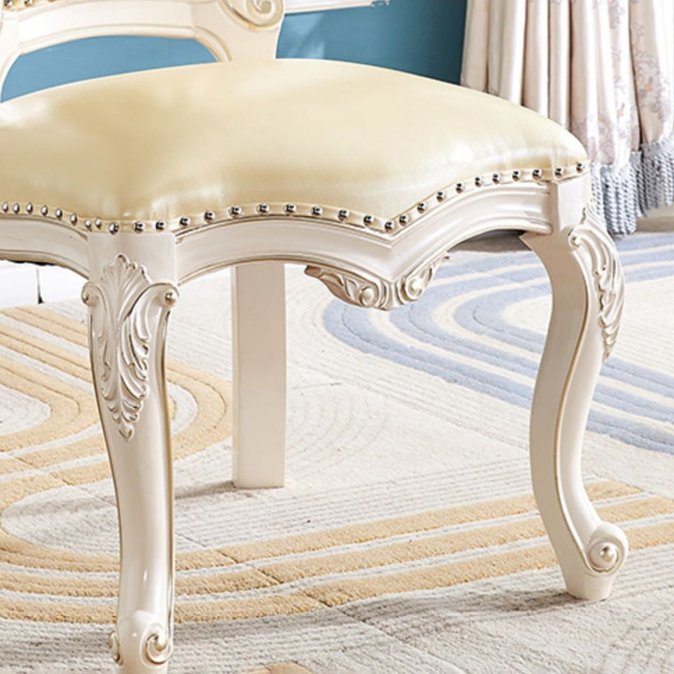 Silla auxiliar de comedor de estilo victoriano, sillas auxiliares sin brazos para uso doméstico (juego de 2)