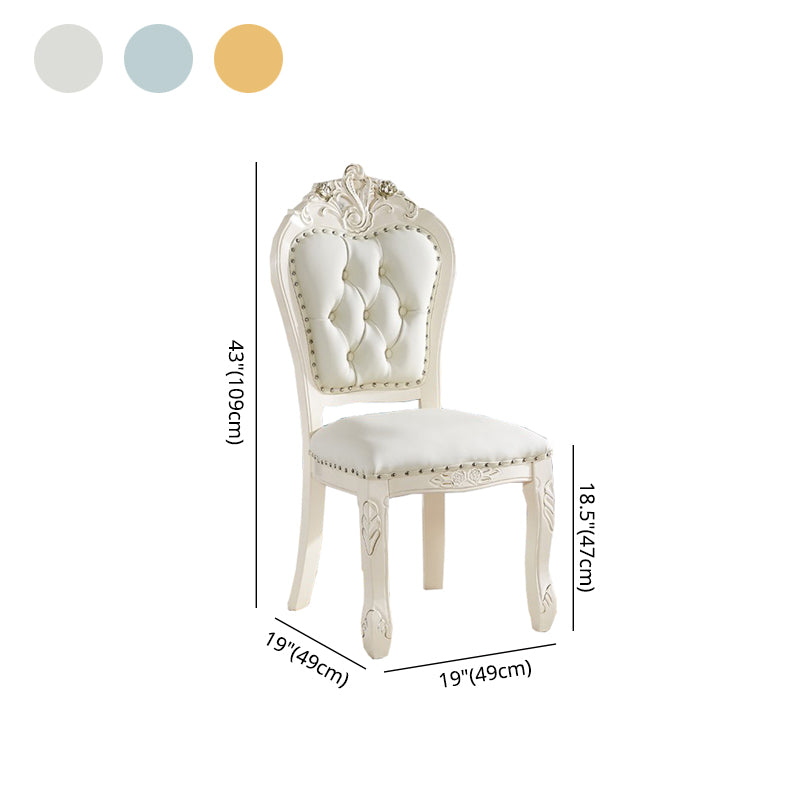 Silla auxiliar de comedor de estilo victoriano, sillas auxiliares sin brazos para uso doméstico (juego de 2)