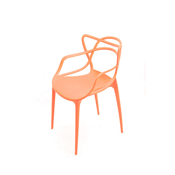 Silla de comedor de cocina de estilo moderno, sillas laterales de brazo de comedor de plástico