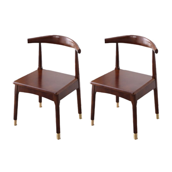 Silla lateral interior escandinava tapizada en madera Silla de comedor con respaldo abierto