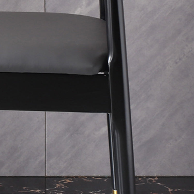 Silla lateral interior escandinava tapizada en madera Silla de comedor con respaldo abierto
