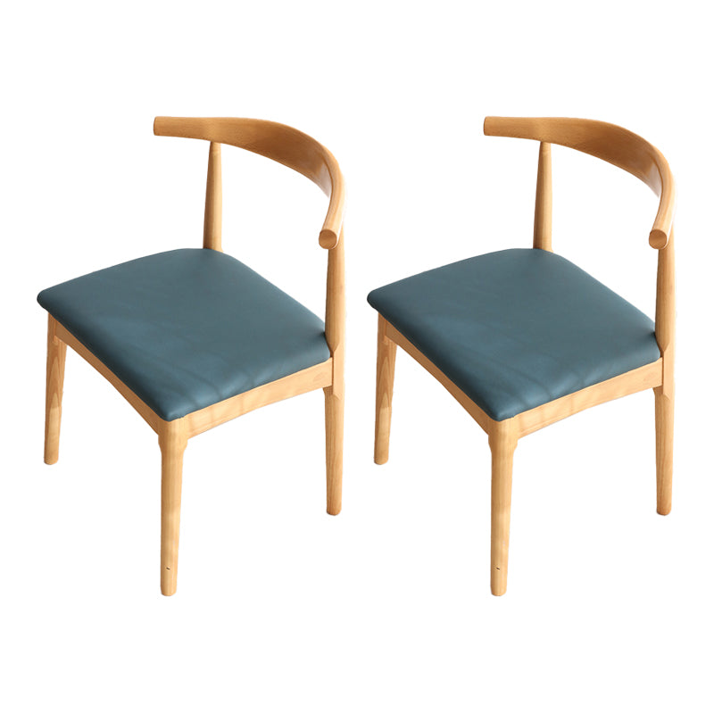 Innenkandinavische Seitenstuhl gepolsterte Holz offener Esszimmerstuhl offen