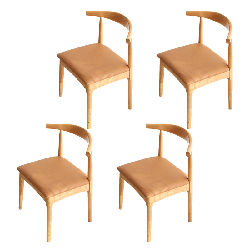 Innenkandinavische Seitenstuhl gepolsterte Holz offener Esszimmerstuhl offen