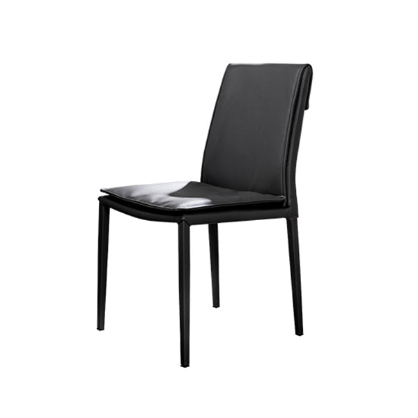 Modern Indoor-Outdoor Dining Room Chairs Leather Dining Armless Chairs (Set of 2)