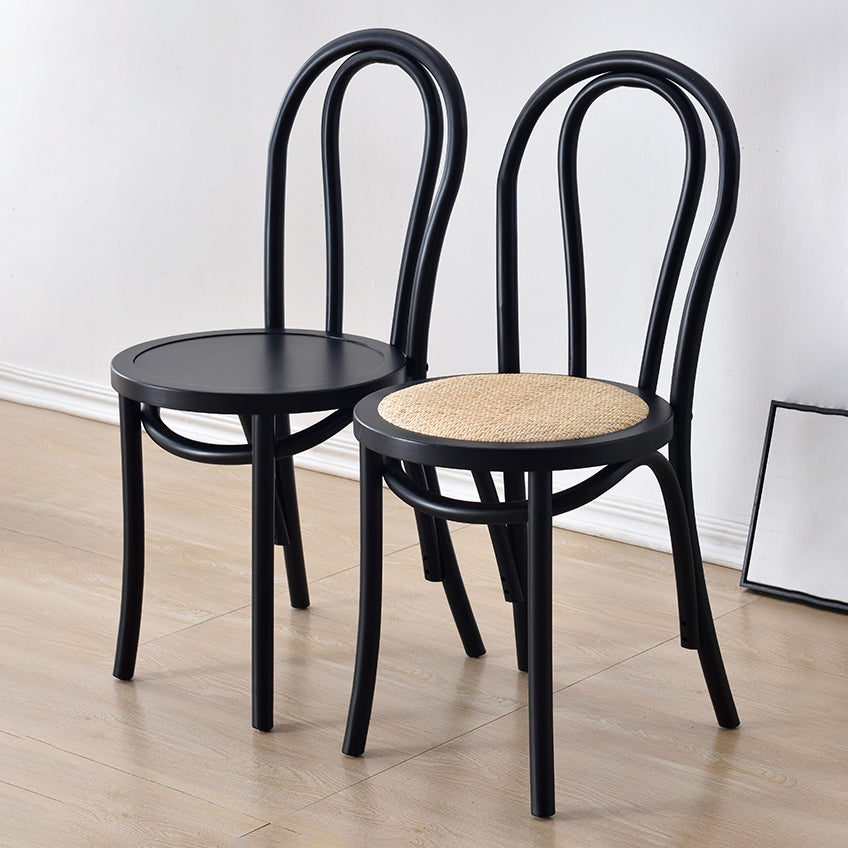 Silla de comedor de madera tradicional Windsor, silla sin brazos para uso doméstico