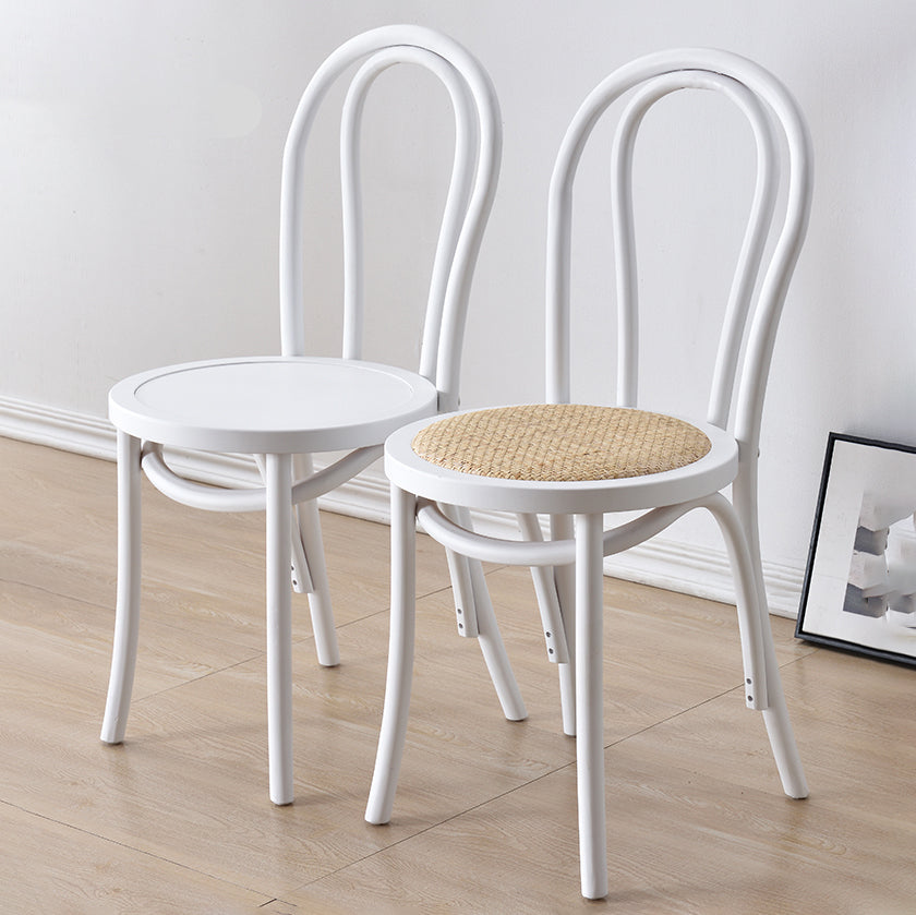 Silla de comedor de madera tradicional Windsor, silla sin brazos para uso doméstico