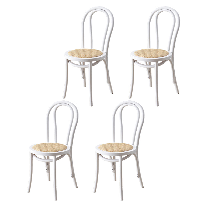 Silla de comedor de madera tradicional Windsor, silla sin brazos para uso doméstico
