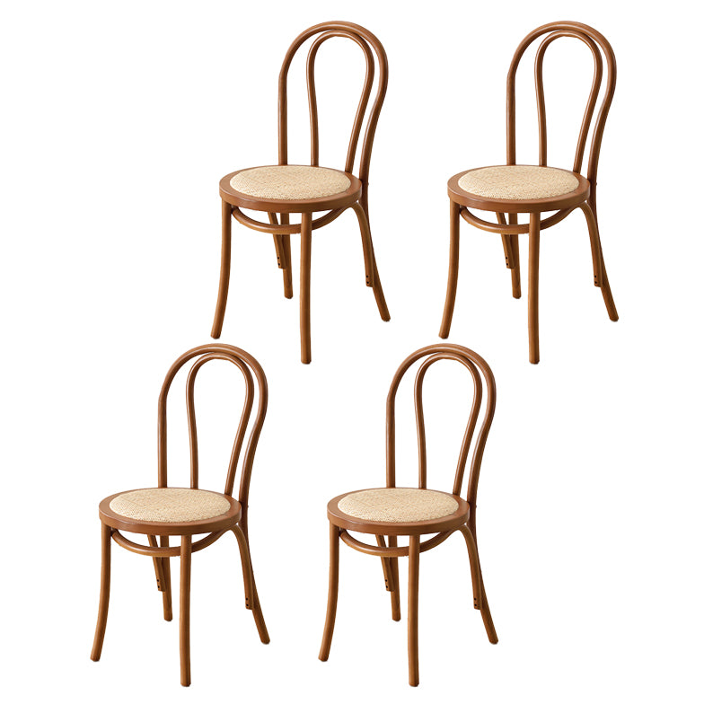 Silla de comedor de madera tradicional Windsor, silla sin brazos para uso doméstico