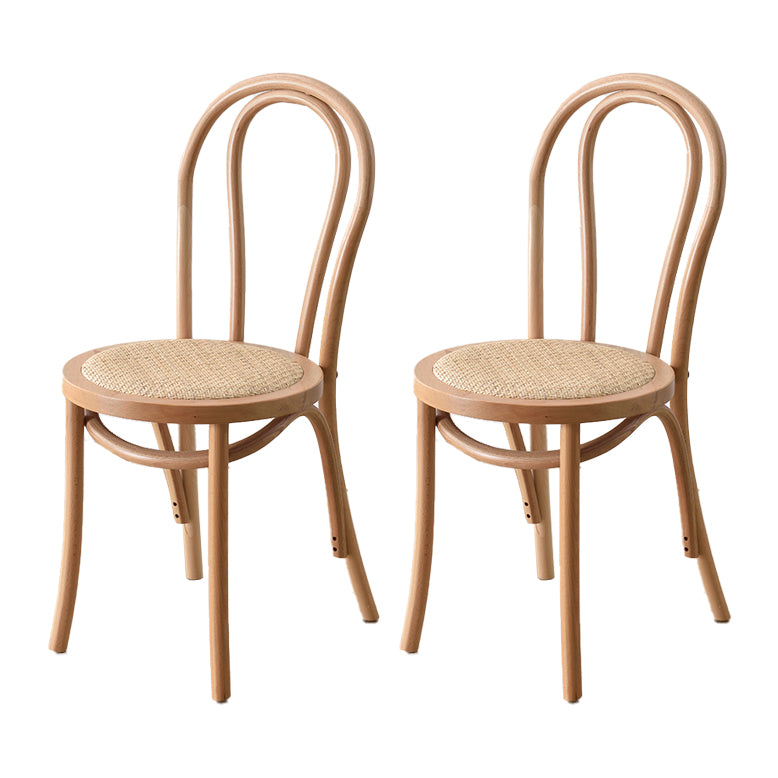 Silla de comedor de madera tradicional Windsor, silla sin brazos para uso doméstico
