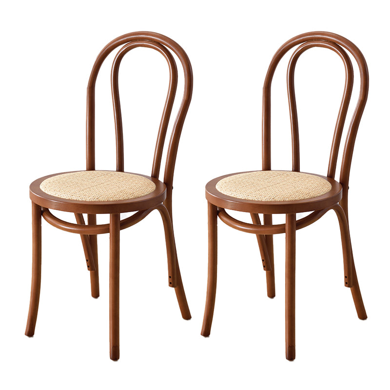 Silla de comedor de madera tradicional Windsor, silla sin brazos para uso doméstico
