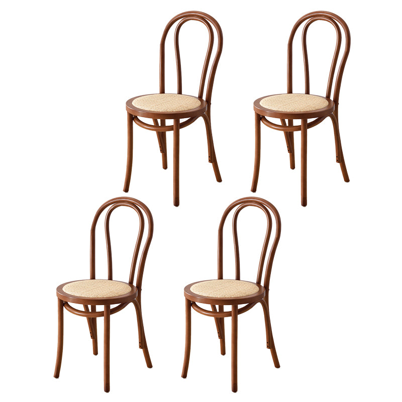 Silla de comedor de madera tradicional Windsor, silla sin brazos para uso doméstico