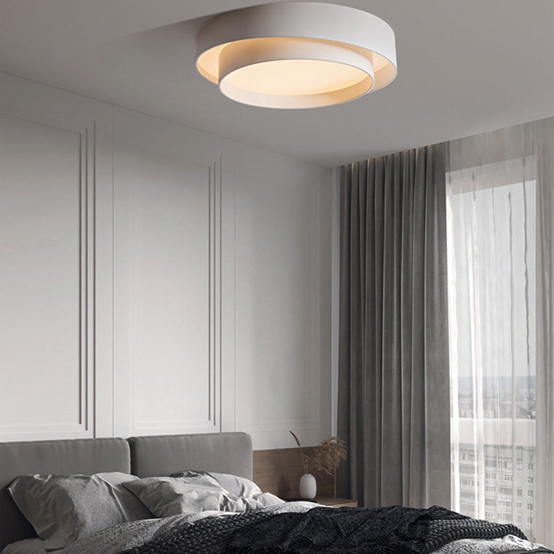 Modern Simplicity Indoor LED Flush Mount Iron Circular Ceiling Light with Acrylic Shade