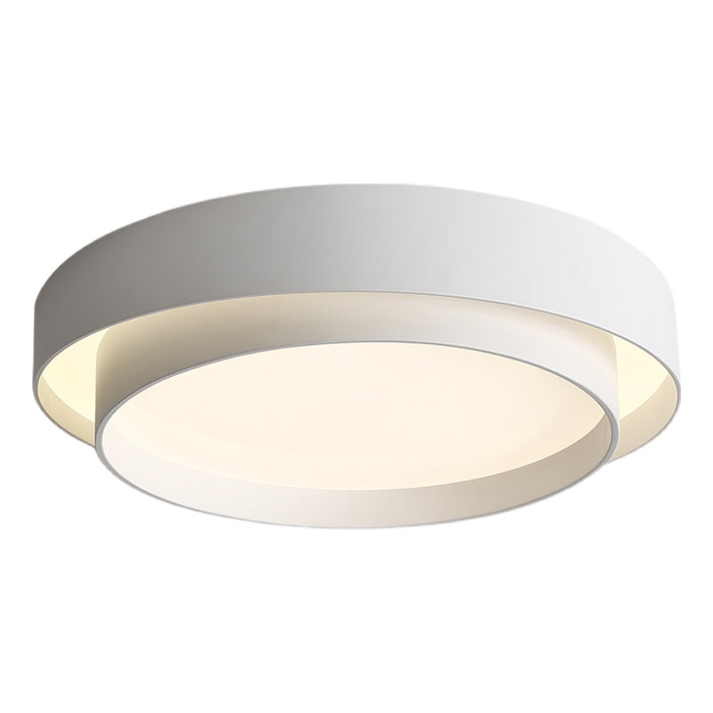 Modern Simplicity Indoor LED Flush Mount Iron Circular Ceiling Light with Acrylic Shade