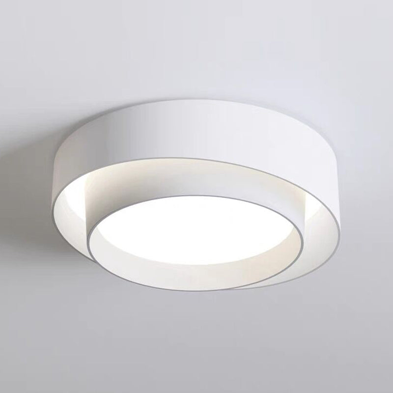 Modern Simplicity Indoor LED Flush Mount Iron Circular Ceiling Light with Acrylic Shade