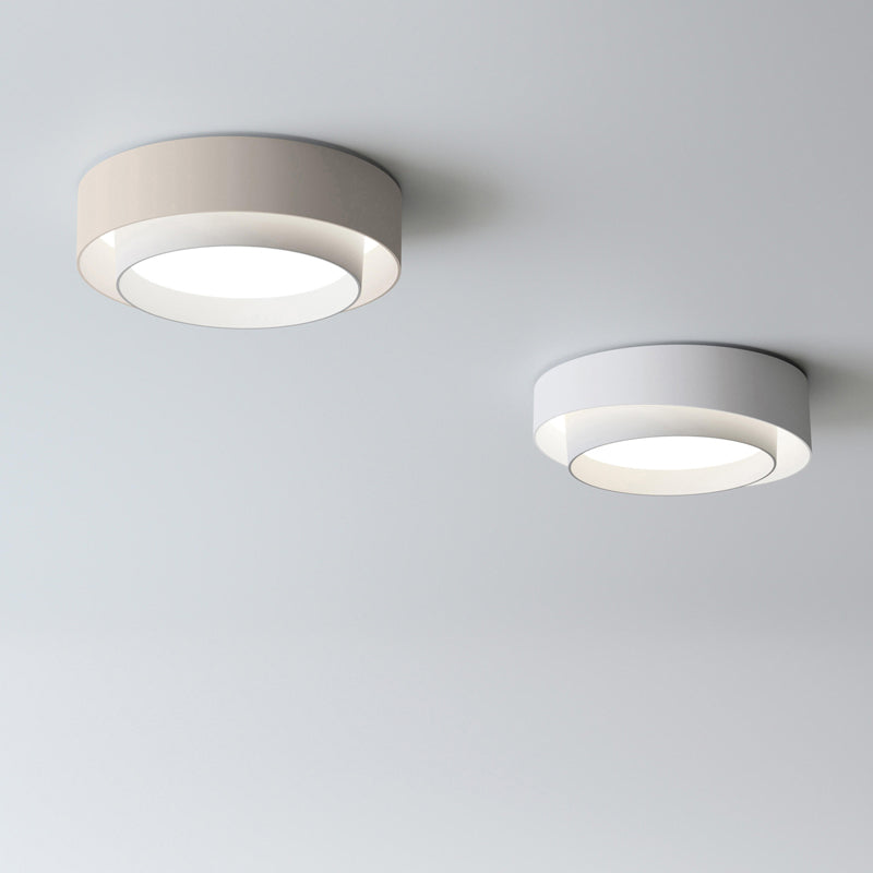 Modern Simplicity Indoor LED Flush Mount Iron Circular Ceiling Light with Acrylic Shade