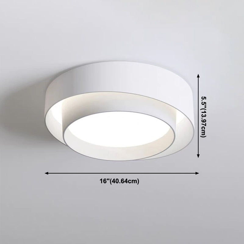 Lámpara de techo circular de hierro con montaje empotrado LED para interiores de simplicidad moderna con pantalla acrílica