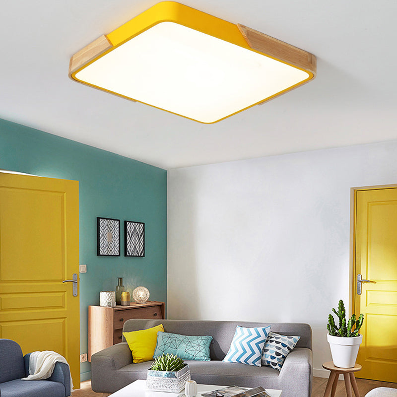 Geometrie Vorm LED-plafondlamp Modern Macaroon Acryl 1-lichts Inbouw voor slaapkamer