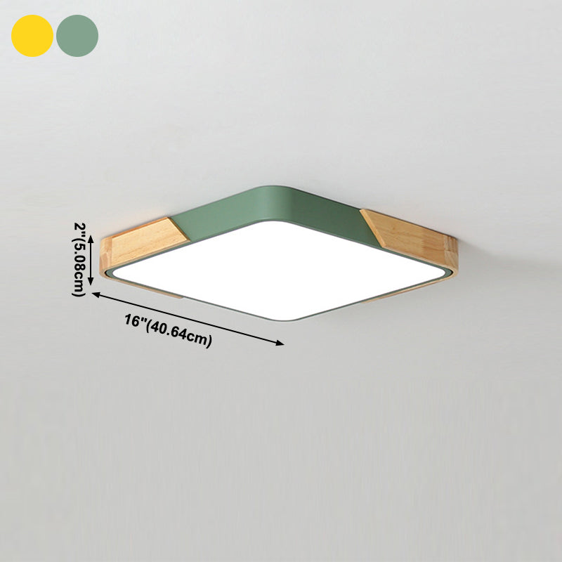 Geometrie Vorm LED-plafondlamp Modern Macaroon Acryl 1-lichts Inbouw voor slaapkamer