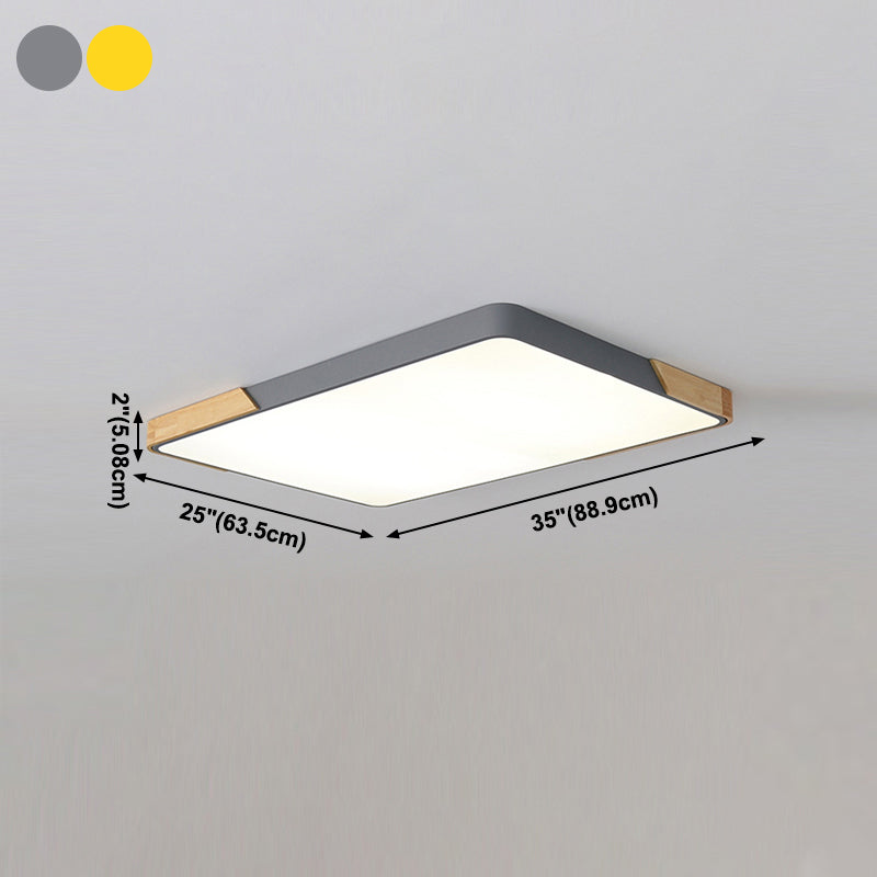 Lámpara de techo LED con forma geométrica, acrílico moderno de macarrón, 1 luz, montaje empotrado para dormitorio