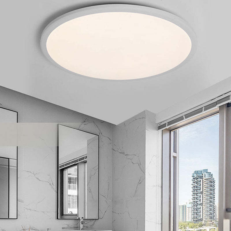Plafonnier LED de forme ronde acrylique moderne 1 lumière encastré pour salon salle de bain