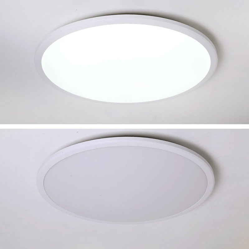 Plafonnier LED de forme ronde acrylique moderne 1 lumière encastré pour salon salle de bain
