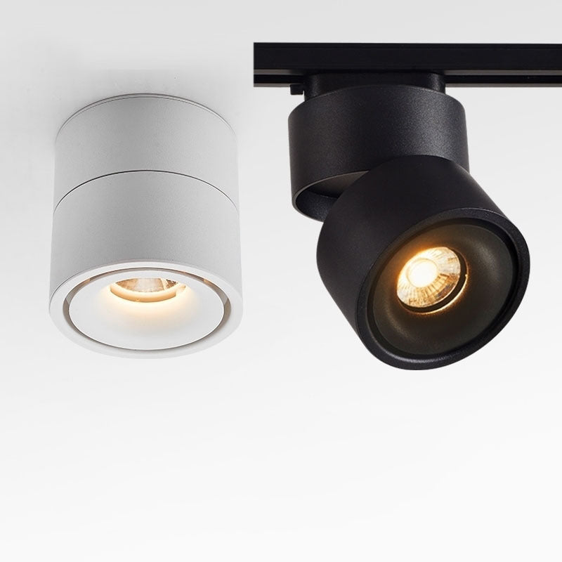 Cylinder Shape Ceiling Lamp Modern Aluminium 1 Light Flush Mount for Clothing Store Mall