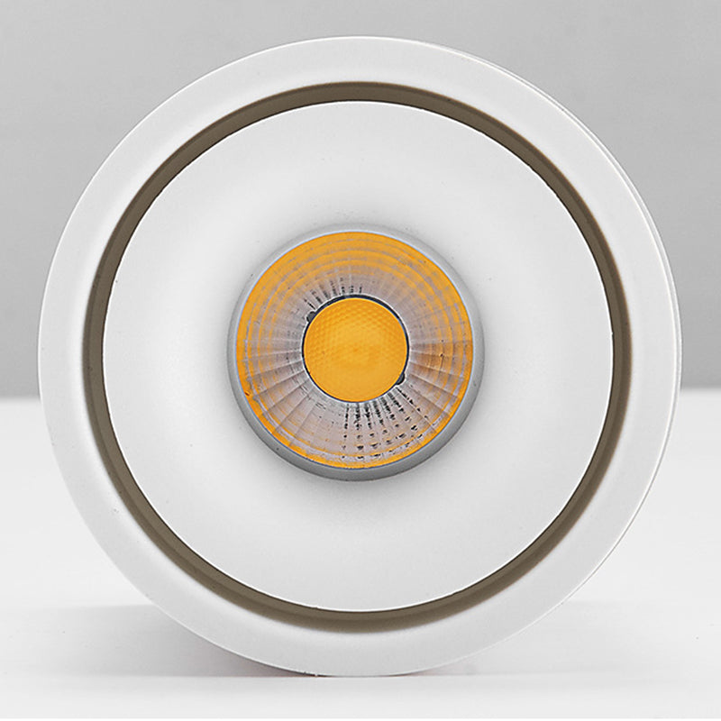 Cylinder Shape Ceiling Lamp Modern Aluminium 1 Light Flush Mount for Clothing Store Mall