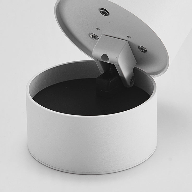 Cylinder Shape Ceiling Lamp Modern Aluminium 1 Light Flush Mount for Clothing Store Mall