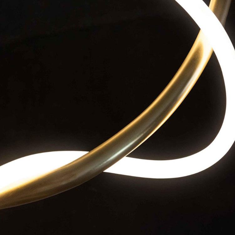 Linear Island Pendant Gold Modern Ceiling Pendant Light for Dining Room