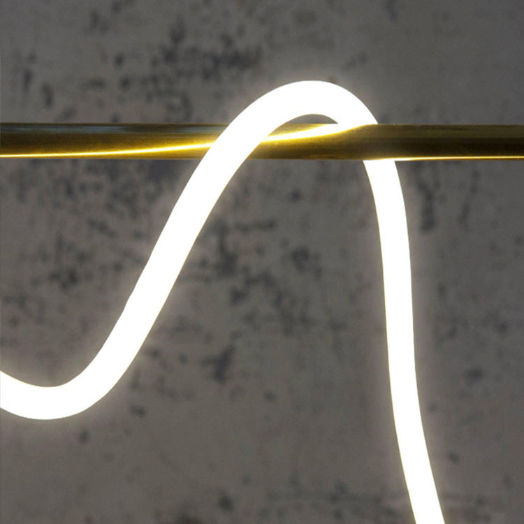 Linear Island Pendant Gold Modern Ceiling Pendant Light for Dining Room