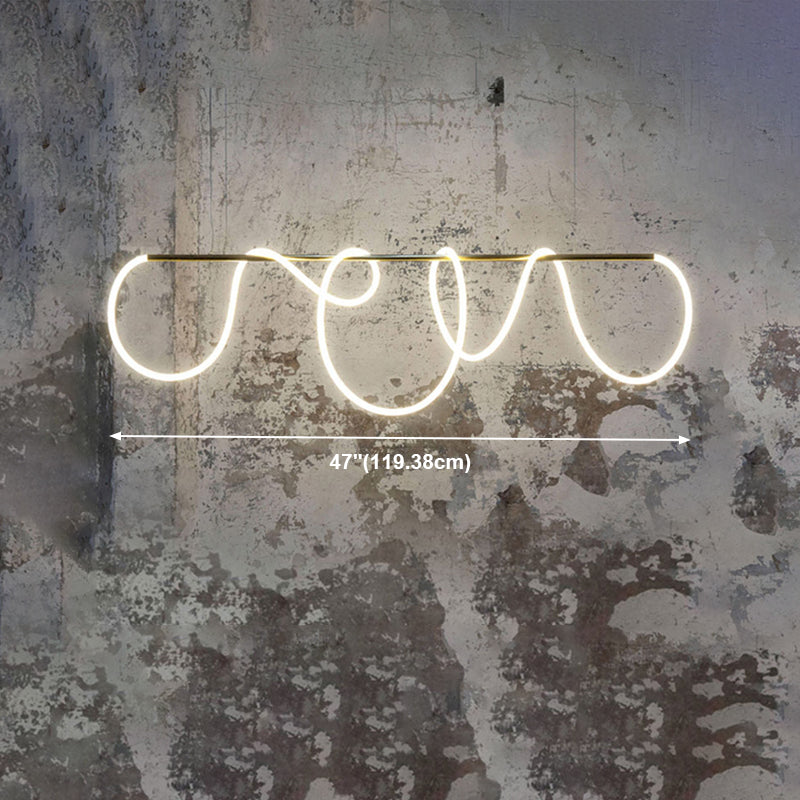 Linear Island Pendant Gold Modern Ceiling Pendant Light for Dining Room