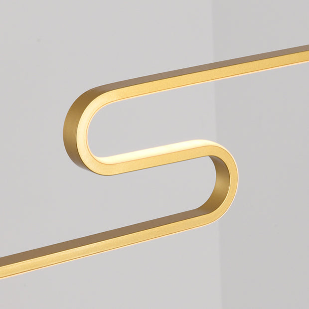 Modern Metal Island Lighting Ideas Linear Chinese Chandelier Lamp for Dining Room