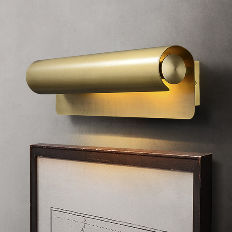 Iluminación de pared de medio cilindro de metal estilo moderno de luces múltiples lámparas de pared en latón