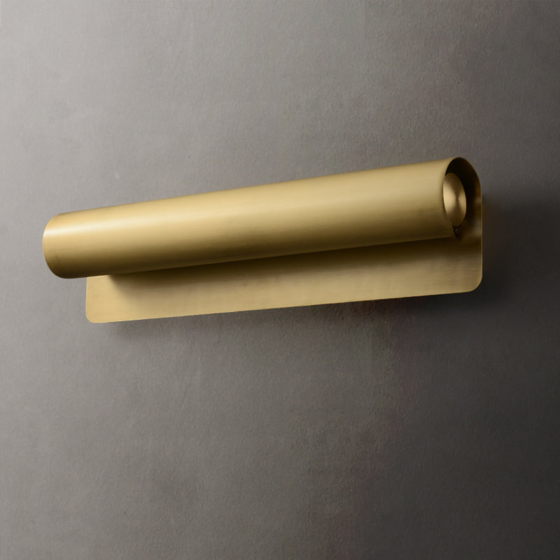 Iluminación de pared de medio cilindro de metal estilo moderno de luces múltiples lámparas de pared en latón