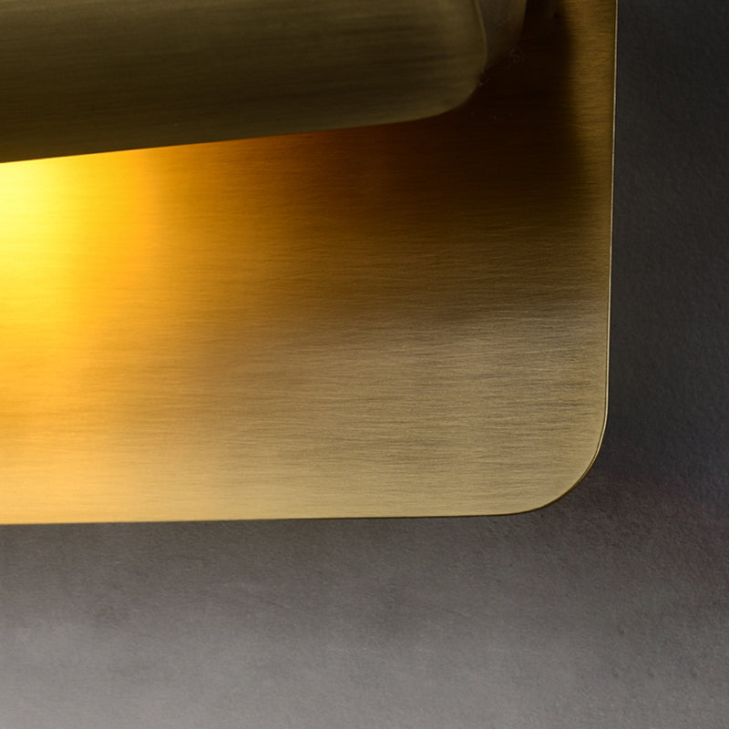 Iluminación de pared de medio cilindro de metal estilo moderno de luces múltiples lámparas de pared en latón