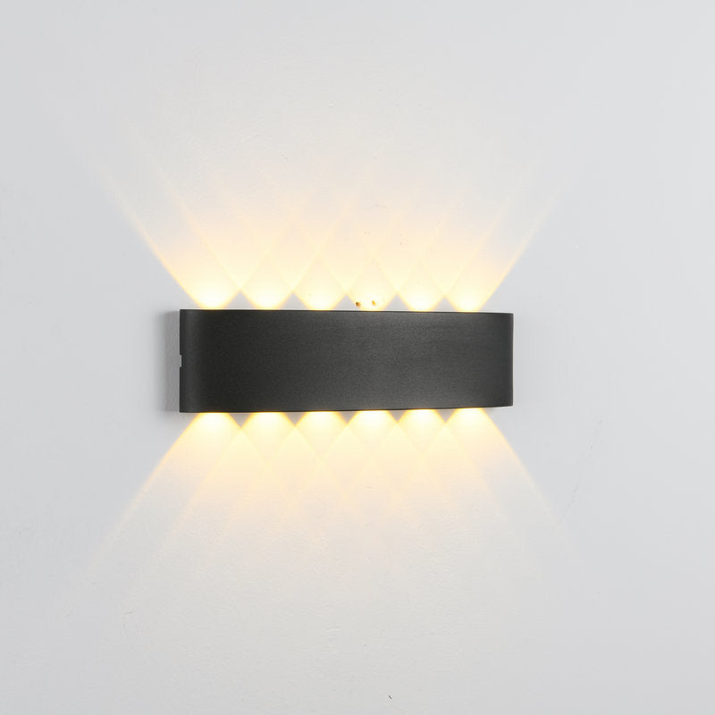 Contemporary Style Geometric Wall Mounted Light Metal 12 Lights Wall Washer Sconce