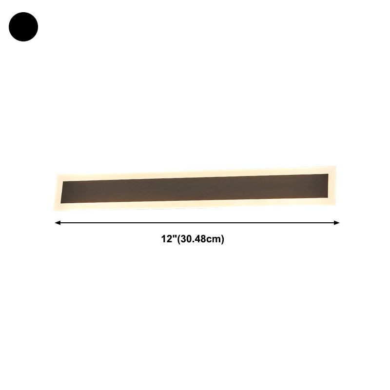 Lámparas de pared lineales de estilo contemporáneo 1 Metal 1 luces montadas en la pared ligera
