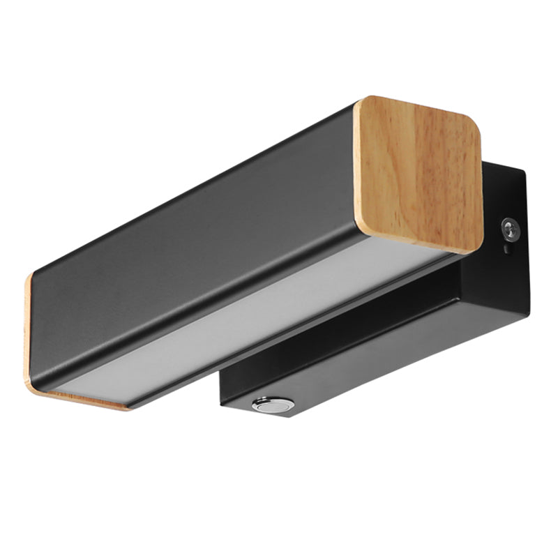 Iluminación de pared rectangular de metal simple de luz de estilo moderno lámpara montada en la pared