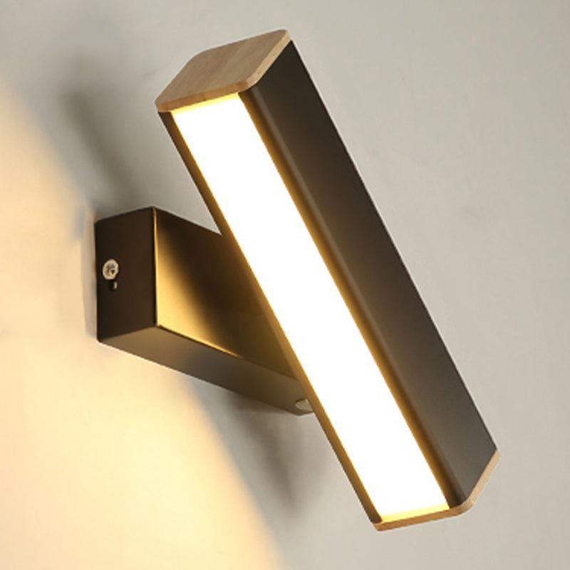 Iluminación de pared rectangular de metal simple de luz de estilo moderno lámpara montada en la pared