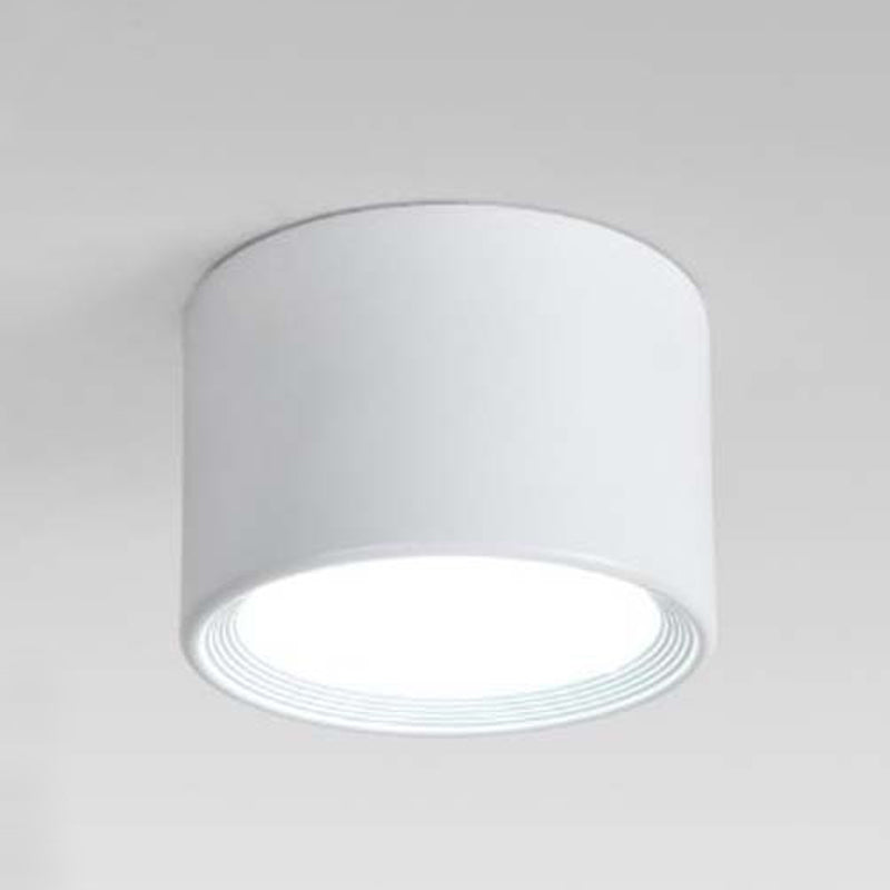 Plafonnier LED en forme de cylindre en fer moderne, 1 lumière, encastré pour couloir, salon