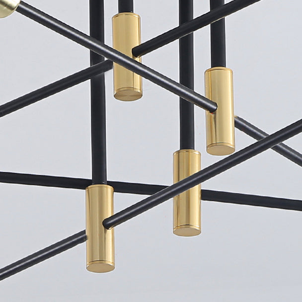 Black Hanging Pendant Lights Modern Metal Hanging Lamps for Living Room