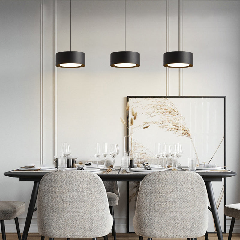 Acryl cirkelvormige ledhanglamp in moderne beknopte stijl smeedijzeren hanglampje voor slaapkamer