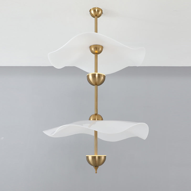 Lampada appesa a LED in bronzo acrilico nella moderna luce a sospensione in metallo elettroplato in stile creativo