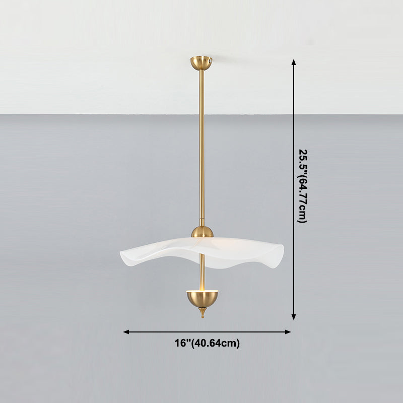 Lampada appesa a LED in bronzo acrilico nella moderna luce a sospensione in metallo elettroplato in stile creativo