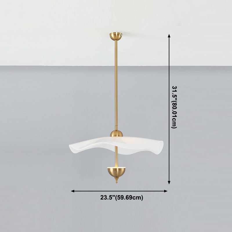 Lampada appesa a LED in bronzo acrilico nella moderna luce a sospensione in metallo elettroplato in stile creativo