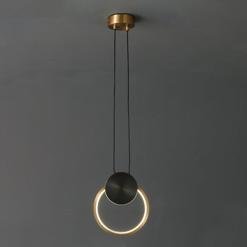 Pendard artistique artistique moderne Copper Copper linéaire lampe suspendue avec une teinte acrylique