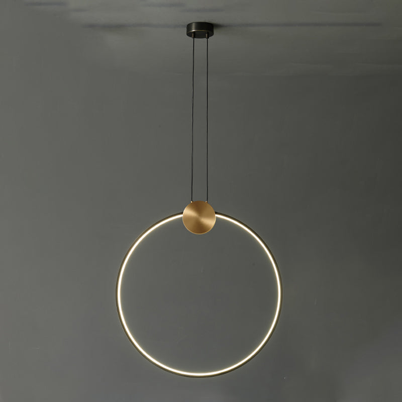 Pendard artistique artistique moderne Copper Copper linéaire lampe suspendue avec une teinte acrylique