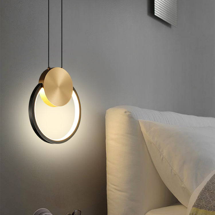 Pendard artistique artistique moderne Copper Copper linéaire lampe suspendue avec une teinte acrylique